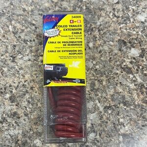 Red Coiled Trailer Extension Cable - 4 or 5 Way